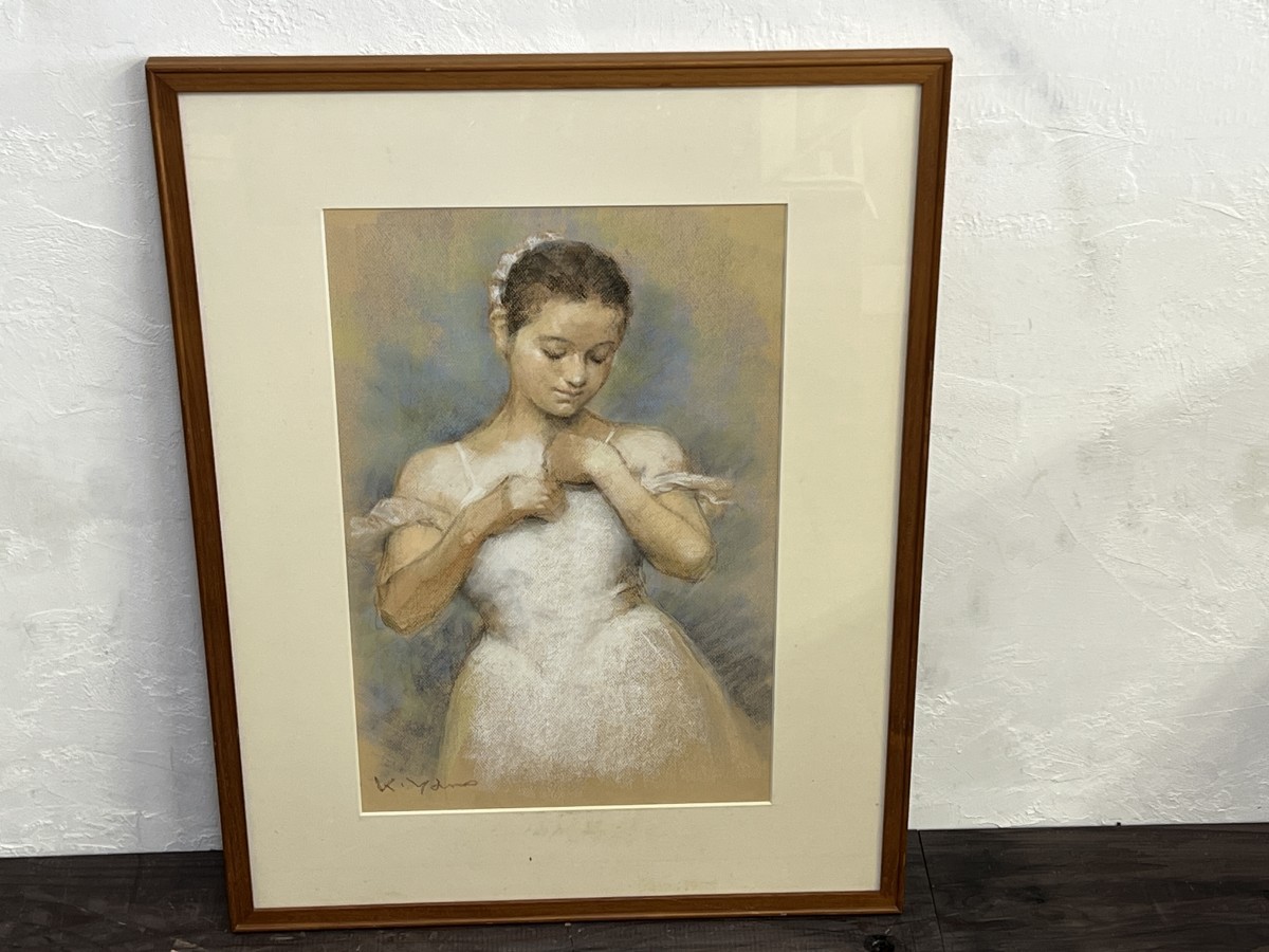 www.yucatreks.com - 15680円 絵画 作者不詳 サイン有 パステル+水彩