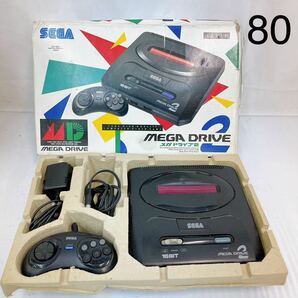 5SD 21 SEGA MEGA DRIVE 2セガ メガ ドライブ 2 テレビゲート ゲーム機 昭和レトロ 中古 現状品 動作未確認の画像1