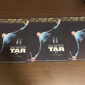 即決★映画チラシ★TAR ター★ケイト・ブランケット/マーク・ストロング/ニーナ・ホス★3枚