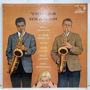 ●即決LP Bill Perkins Richie Kamuca / Tenors Head On Lrp3051 j37045 米オリジナル、ターコイズ灯台Dg Mono リッチー・カミューカ