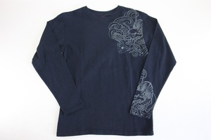 新品 CROPPED HEADS Tシャツ ロンT S ネイビー 紺 和柄プリント 龍 富士山 長袖 クロップドヘッズ クローズ ワースト 高橋ヒロシ