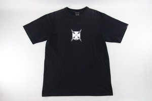 【初期】00s NEIGHBORHOOD Tシャツ M ブラック 黒 両面プリント アイアンクロス スカル 半袖 s/s TEE ネイバーフッド