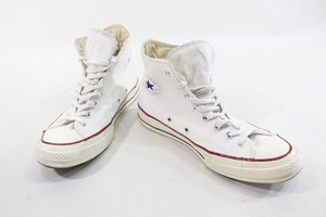 【極美】CONVERSE ALL STAR CT70 スニーカー HI Chuck Taylor US9.5 28cm ホワイト 白 コンバース オールスター ハイカット