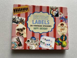 新品伊東屋購入BIRTHDAY　LABELS　30VINTAGE　STICKERS