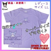 ★新品タグ付◆Sanrioサンリオ クロミ 半袖Tシャツ刺繍デザインサイズLL 大きめデザイン 人気のオーバーサイズ スタイルコーデ楽しめます♪_画像1