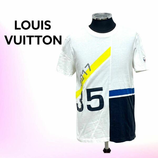 高級 LOUIS VUITTON ルイヴィトン 17SS アメリカズカップ ガストン コットン 半袖Tシャツ メンズ HBY44WJUO