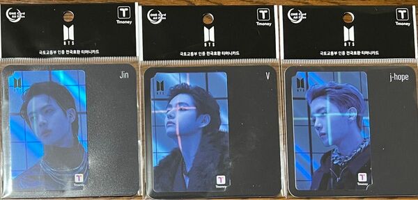 BTS tmoneyカード JIN、V、j-hopeの3枚セット