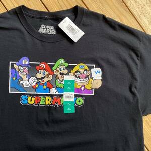 新品 Super Mario スーパーマリオ Tシャツ 半袖 メンズ XLサイズ ブラック アニメ ゲーム 映画 アメカジ カジュアル アメリカ仕入 T1991