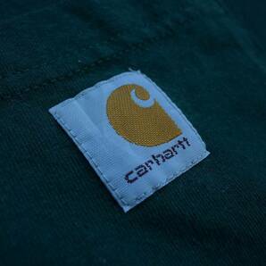 USA古着 カーハート Carhartt Tシャツ メンズ 3XLサイズ ワンポイントロゴ ダークグリーン ビックシルエット WIP ポケT アメリカ仕入 T1249の画像5