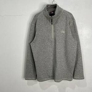 送料無料☆THE NORTH FACE☆ノースフェイス☆ハーフジップフリースプルオーバー☆グレー☆L☆E23