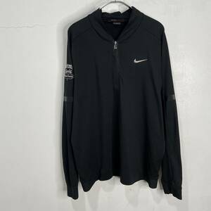 ☆送料無料☆NIKE☆ナイキ☆タイガーウッズコレクション☆ハーフジッププルオーバー☆メンズL☆黒☆E23