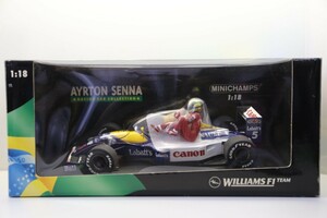 ミニチャンプス セナコレ 1/18 ウィリアムズ ルノーFW14 1991 イギリスGP #5 ナイジェル・マンセル ライドオン アイルトン・セナ　55BDGE0