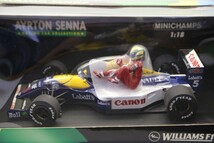 ミニチャンプス セナコレ 1/18 ウィリアムズ ルノーFW14 1991 イギリスGP #5 ナイジェル・マンセル ライドオン アイルトン・セナ　55BDGE0_画像2