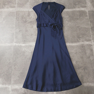  Strawberry Fields GRACE waist ribbon * dress One-piece navy blue 