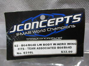 未使用未開封品 JCONCEPTS No.0316L S2-B64/B64D LW BODY W/AERO WING 1/10RC