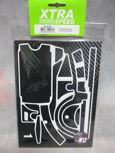  unused unopened goods XTRA SPEED XS-59100 carbon design Sanwa M12/M12S sticker black 