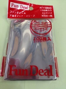 アルミインナースリーブ　ミニサイズ　ファンディールスリーブ【契約店のみ入荷大人気】　サイズ：87×60mm　100枚入り　