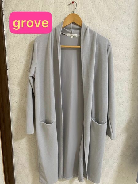 grove グローブ　ロングストールカーディガン