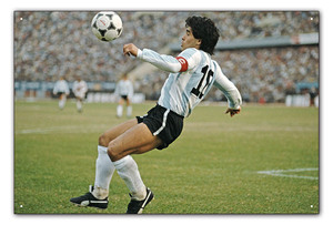 BDM020-ディエゴ マラドーナ Diego Maradona 神の手 アルゼンチン代表 サッカー soccerメタル プレート ブリキ看板 plate Tinplate 模写