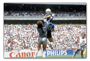 BDM023-ディエゴ マラドーナ Diego Maradona 神の手 アルゼンチン代表 サッカー soccerメタル プレート ブリキ看板 plate Tinplate 模写