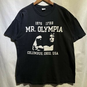 【激レア】70s Champion 黒 XL アーノルドシュワルツェネッガー Tシャツ 綿100 ブラック バータグ USA製 トリコ 80s