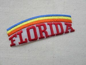 ビンテージ FLORIDA フロリダ 虹 レインボウ ワッペン/パッチ 企業 USA 古着 アメリカ アメカジ カスタム キャップ ワークシャツ ① 450