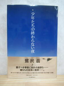 M85☆ 【 初版 帯付き 】 少年たちの終わらない夜 鷺沢萠 河出書房新社 1989年 駆ける少年 泉鏡花文学賞受賞 葉桜の日 ほんとうの夏 230524