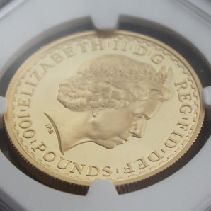 2001年 イギリス ブリタニア ライオン 100ポンド 金貨 NGC PF70UC 最高鑑定品！！の画像8