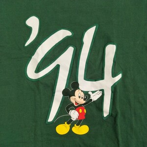 90's ビンテージ　オールド ディズニー ミッキー キャラクター ミッキーマウス　両面プリント 半袖 tシャツ　USA mickeymouse mickey mouse