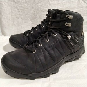 キーン KEEN ヴェンチャー ミッド レザー ウォータープルーフ VENTURE MID LEATHER WP ブラック　黒　9.5 27.5cm トレッキング　シューズ