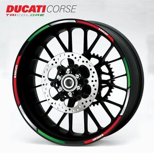 Ducati Corse tricolore ドゥカティ ホイル ホイール ステッカー シール デカール セット