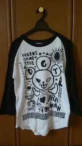 DREAMS COME TRUE　7分袖Tシャツ　Mサイズ　白色×黒色　ドリワンダーランド　2012 2013 ドリカム　ウラワン　即決　