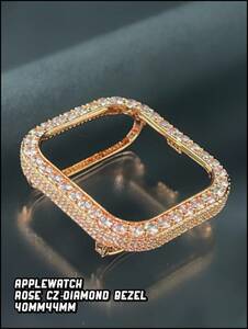40MM 44MM rose Apple watch CZ diamond bezel cover case APPLE WATCH series 6 series 5 series 4 SE animation 