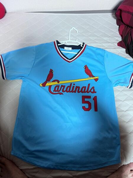 古着　MLB Cardinals カーディナルズ ゲームシャツ