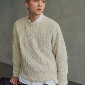 木村拓哉着用 NIKE CABLE KNIT SWEATER ケーブルニット