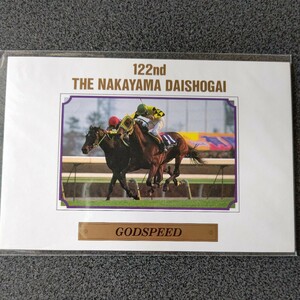  horse racing no. 122 times Nakayama large obstacle telephone card godo Speed 