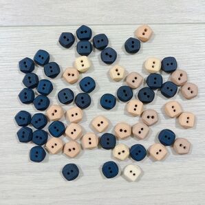 レトロボタン102 ころころくすみカラープラスチックボタン58個 ハンドメイド