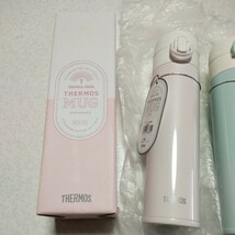 新品 サーモス THERMOS 真空断熱 ケータイマグ JNI-403 【ワンタッチオープンタイプ】 0.4L ピンクパープル ミントブルー 2つセット_画像2