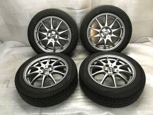 CROSE SPEED PREMIUM クロススピード プレミアム アルミホイール 15インチ 15×6J +53 PCD 100 4H DUNLOP タイヤ 185/55R15 中古