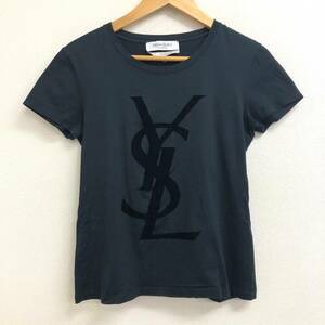 □Yves Saint Laurent rive gauche 半袖Tシャツ S 黒 イヴサンローランリヴゴーシュ イタリア製 137060 X3062 複数落札同梱OK B230518-302