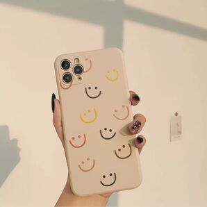 iphone12 iPhoneケース アイフォンケース スマホケース iPhone12ケース ソフトケース スマイル ホワイト