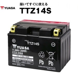 平日24時間以内発送！【新品、保証付】バイクバッテリー TTZ14S (密閉型) 台湾ユアサ YUASA 正規代理店 【YTZ14S FTZ14S STX14S互換】 203