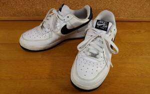 NIKE AIR FORCE 1 '07 WHT/BLK ナイキ エアフォース1 白/黒 25cm 送料1000円～