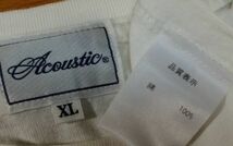 Acoustic アコースティック Tシャツ SIZE:XL 白 黒 送料215円～_画像7