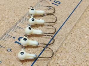 バス用 ラウンドジグヘッド(約1/32OZ・1-1.2g)ホワイト５個 JIG HEAD 計７g 定型84円発送可