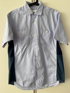  Comme des Garcons ganryu short sleeves shirt M size blue mesh 