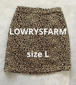 lowrys farm レオパードミニスカート ヒョウ柄