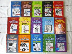  foreign book DIARY of a Wimpy Kid 15 pcs. set Jeff Kinney wing pi- Kid Greg. dame diary ... English many . child book Awesome Friendly Kid