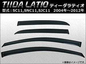 サイドバイザー ニッサン ティーダラティオ SC11,SNC11,SJC11 2004年～2012年 AP-SVTH-NI21 入数：1セット(4枚)