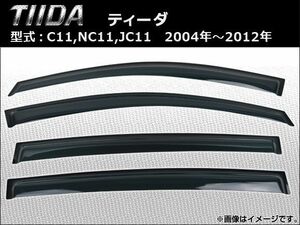 サイドバイザー ニッサン ティーダ C11,NC11,JC11 2004年～2012年 AP-SVTH-NI22 入数：1セット(4枚)